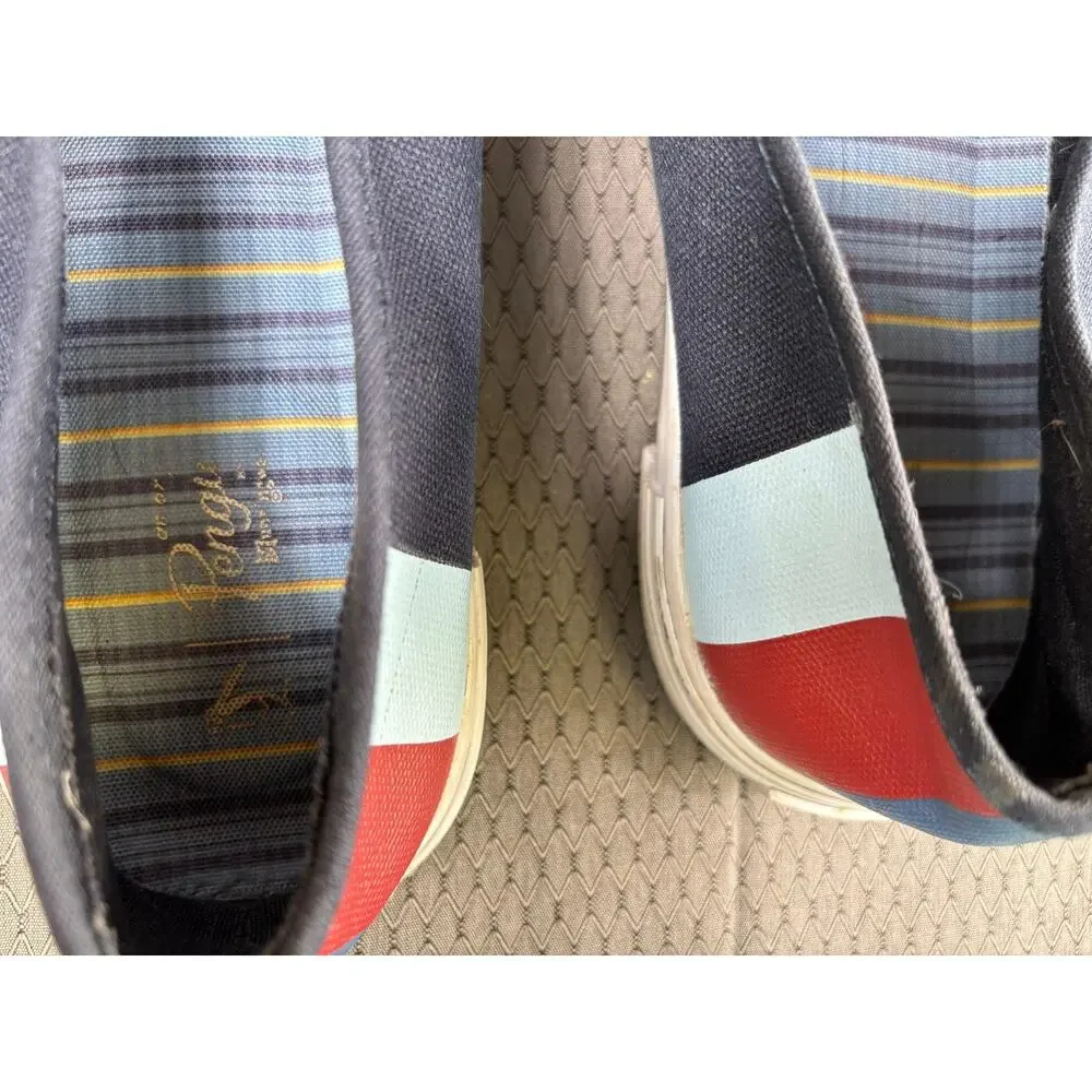 Original Penguin Shoes Mens Size 7 Blue Canvas Slip On Casual Comfort Sneakers
